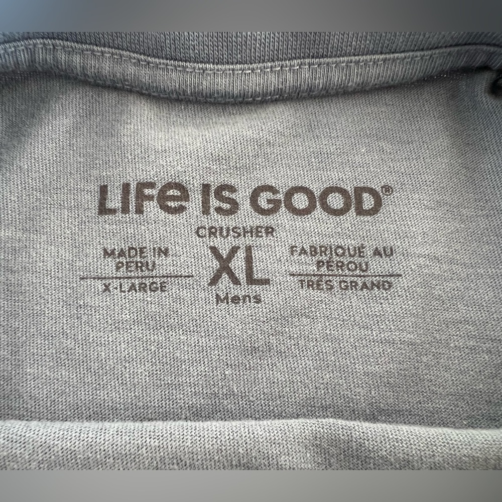 Life is Good Crusher T-Shirt Blue Graphic Crew Neck Classic Fit Men XL - Picture 4 of 4